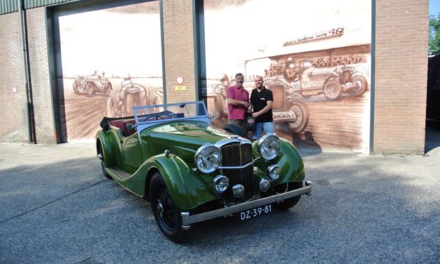 Alvis speed 25 is afgeleverd en meteen maar een rit naar Engeland