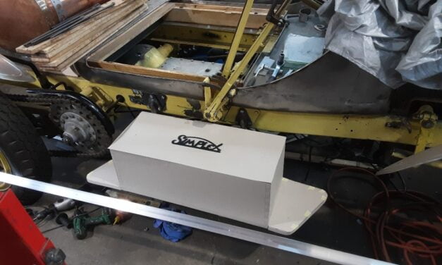 Kist ontworpen voor de American Lafrance nu nog karton straks van hout en aluminium
