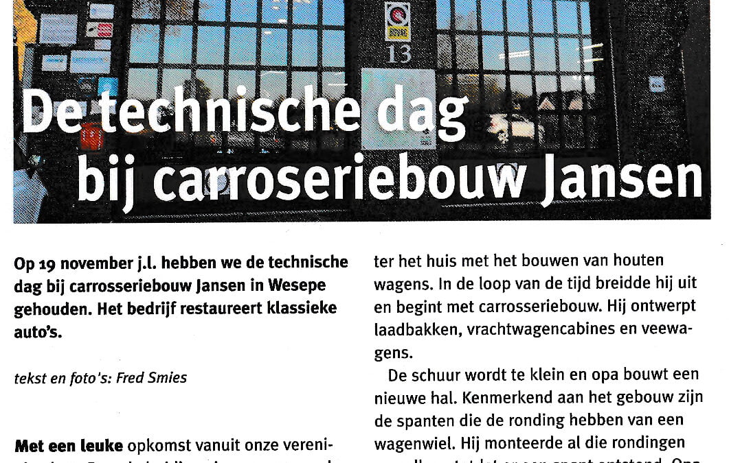 Leuk artikel in het Saab clubblad