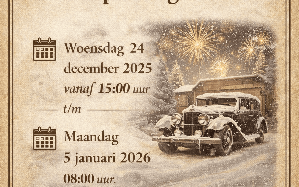 Paar dagen gesloten